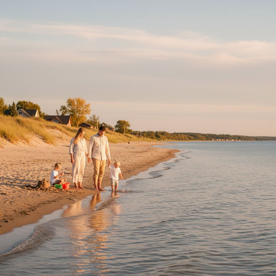 Family afternoon at Wasaga Beach