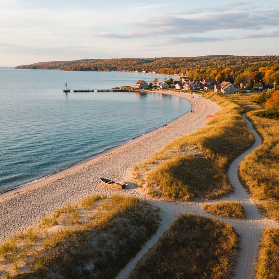 Wasaga Beach shoreline in morning light